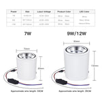 Spot LED Blanc Noir Surface Monté 85 265V 249 2000 Lumens Moderne