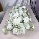 décoration murale fleurs artificielles blanches romantique mariage anniversaire extérieur champêtre