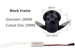 projecteur led blanc noir argent moderne 1w 28mm 30mm opaquet