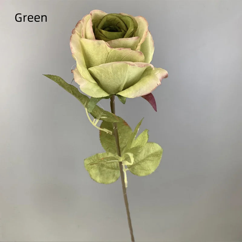 bouquet roses artificielles soie mariage anniversaire intérieur decoration classique blanc rose pale
