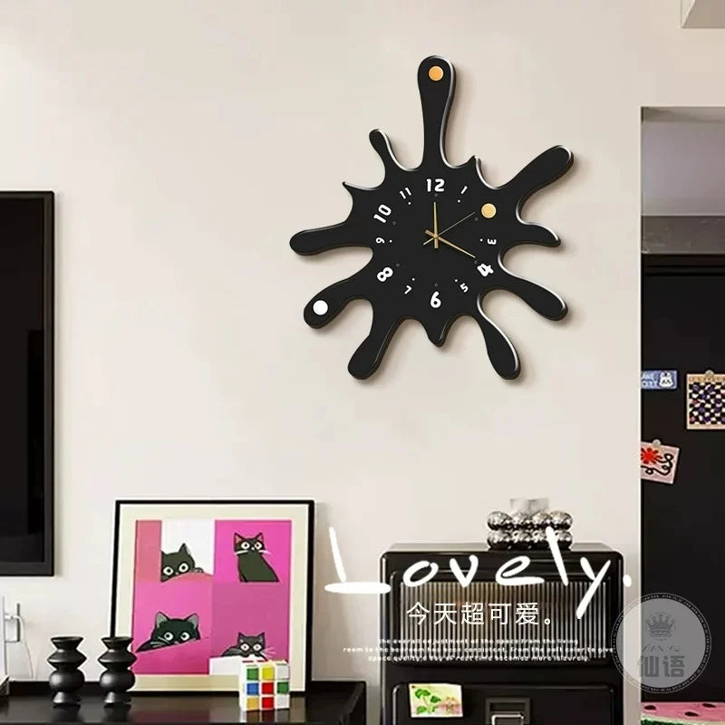 horloge murale moderne numérique décoration intérieure aiguilles classiques blanc rouge