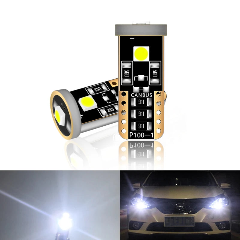 ampoules led t10 w5w blanc bleu rouge violet vert super lumineuses modernes haute qualité