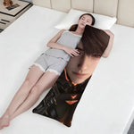 coussin moderne blanc personnage masculin serviette chaîne non toxique respectueux environnement 51x137CM