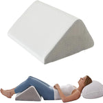 coussin soutien triangle blanc gris mousse mémoire forme moderne déhoussable adultes lit