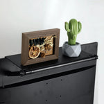 support rangement réglable noir plateau texturé multifonction moderne orangerouteurwifi tablette photo