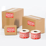 étiquettes fragile rouge blanche handle with care thank you classique opaques diverses tailles inclusées