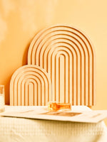 décoration moderne arc bois naturel géométrique minimaliste chambre salon ornement