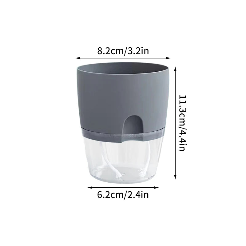 Pot auto arrosant hydroponique moderne transparent double couche coton succulenteintérieur déco jardin
