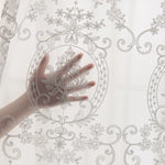 rideau blanc floral brodé transparent moderne maison hospitalière tulle polyester