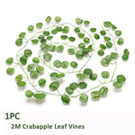 guirlande végétale artificielle feuilles rondes vert moderne 72 feuilles longueur 200cm extérieur