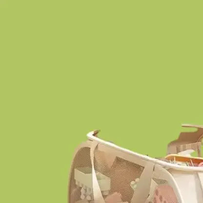 sac rangement bébé jouets boîte aérée crème moderne grande capacité