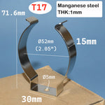 clip support fixation tube led metal argenté montage surface accessoires luminaires intérieur moderne