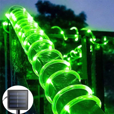 Guirlande solaire LED extérieur 5 mètres bleu de mer