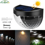lumière solaire murale moderne perforée ip65 led noir blanc minimaliste