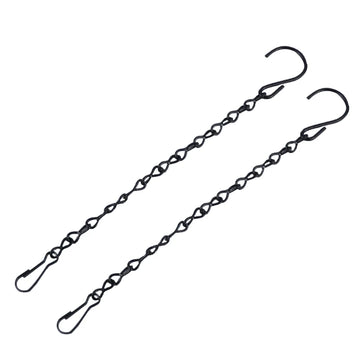 chaînes métalliques noires argent classiques boucles anneau 50cm 90cm 24cm