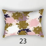 taie d'oreiller rectangulaire 30x50cm housse coussin décoration moderne motif abstrait coton polyester