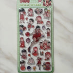 stickers personnalisés sakuragi hanamichi rouge blanc transparent anime cartoon 3d pvc première édition