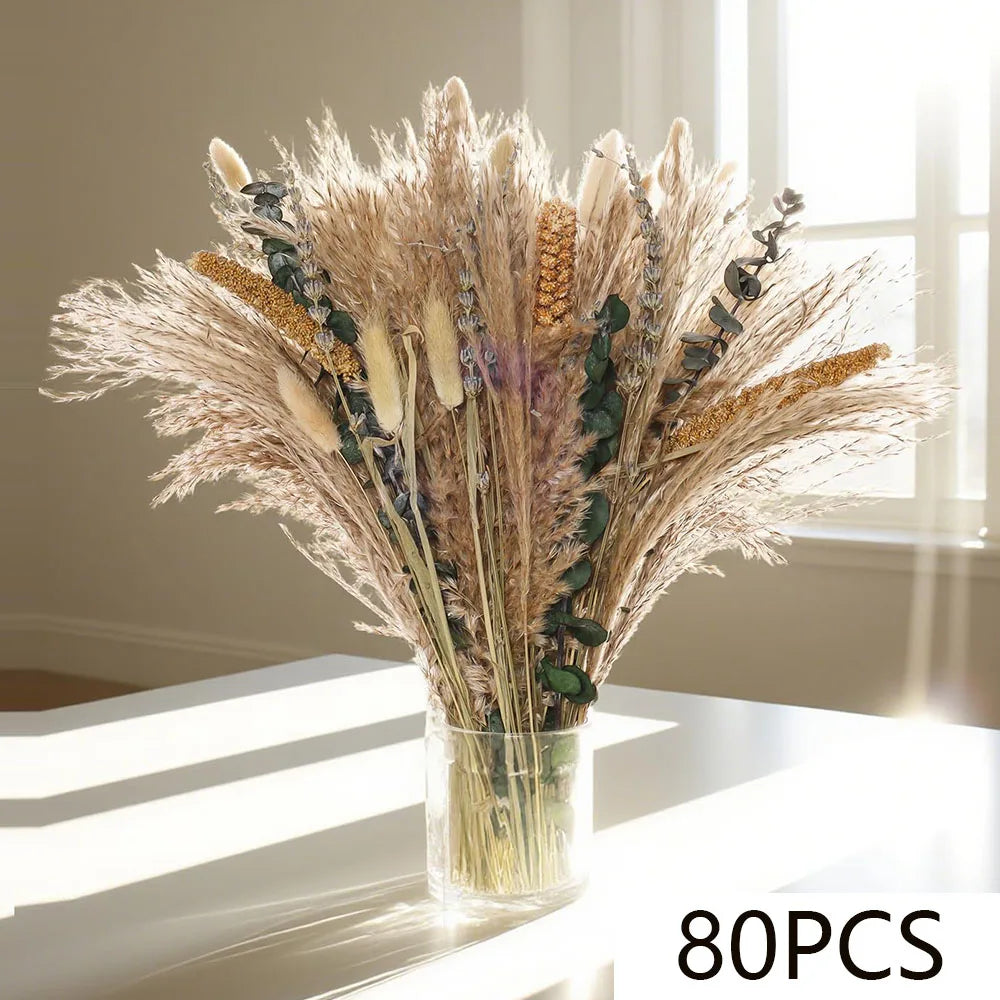 bouquet fleurs séchées naturelles décoration maison anniversaire mariage rustic beige violet