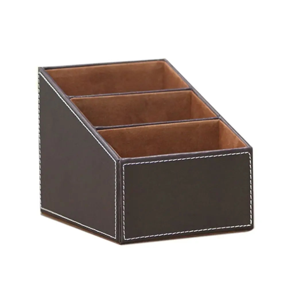 boîte bijoux moderne simili cuir noir marron compartiments rangement réutilisable cosmétiques objets divers