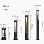 lampe sol led imperméable moderne noire ip65 aluminium extérieure jardin veranda