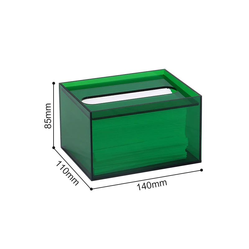 boîte mouchoirs transparente acrylique moderne maison table manger décoration intérieure
