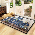 tapis floral vintage opalescent bleu gris entrée maison résistant décoloration 80x120cm 120x160cm 40x60cm