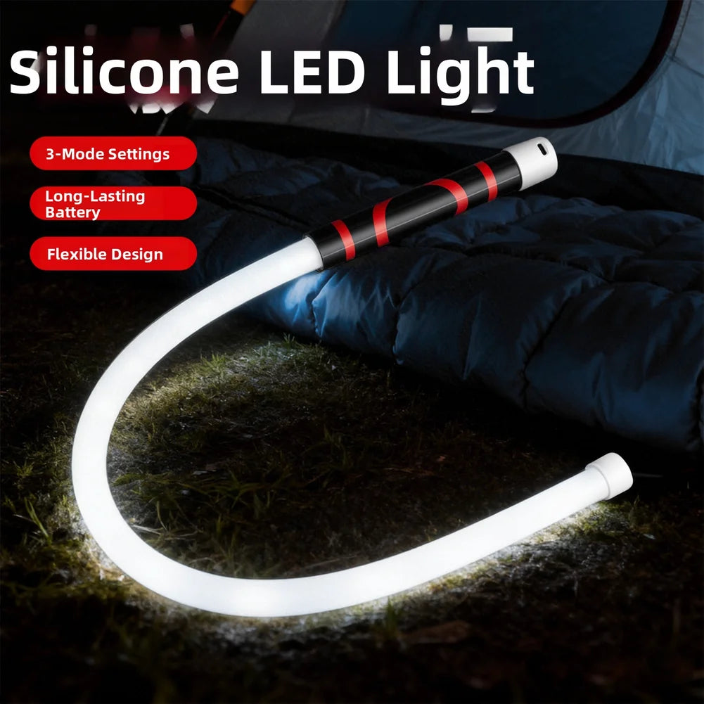 tube lumineux flexible led blanc rayures rouges moderne connecteur usb type rechargeable atelier