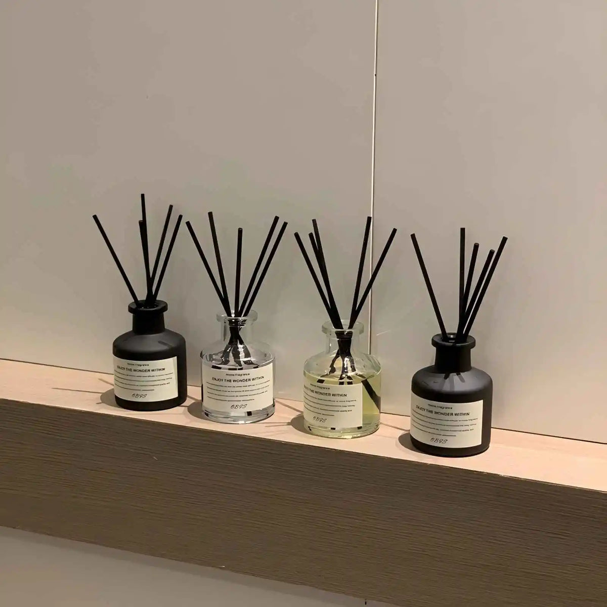 diffuseur d'odeur sans flamme 50ml parfum freesia jasmin huile parfumée bâtonnets rotin rafraîchisseur air