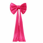 ruban decoratif forme noeud sequins dorés argentés rose rouge nouvelle année fête grande dimension