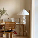 lampe table moderne papier blanc texture froissée 6000k 4000k 3000k