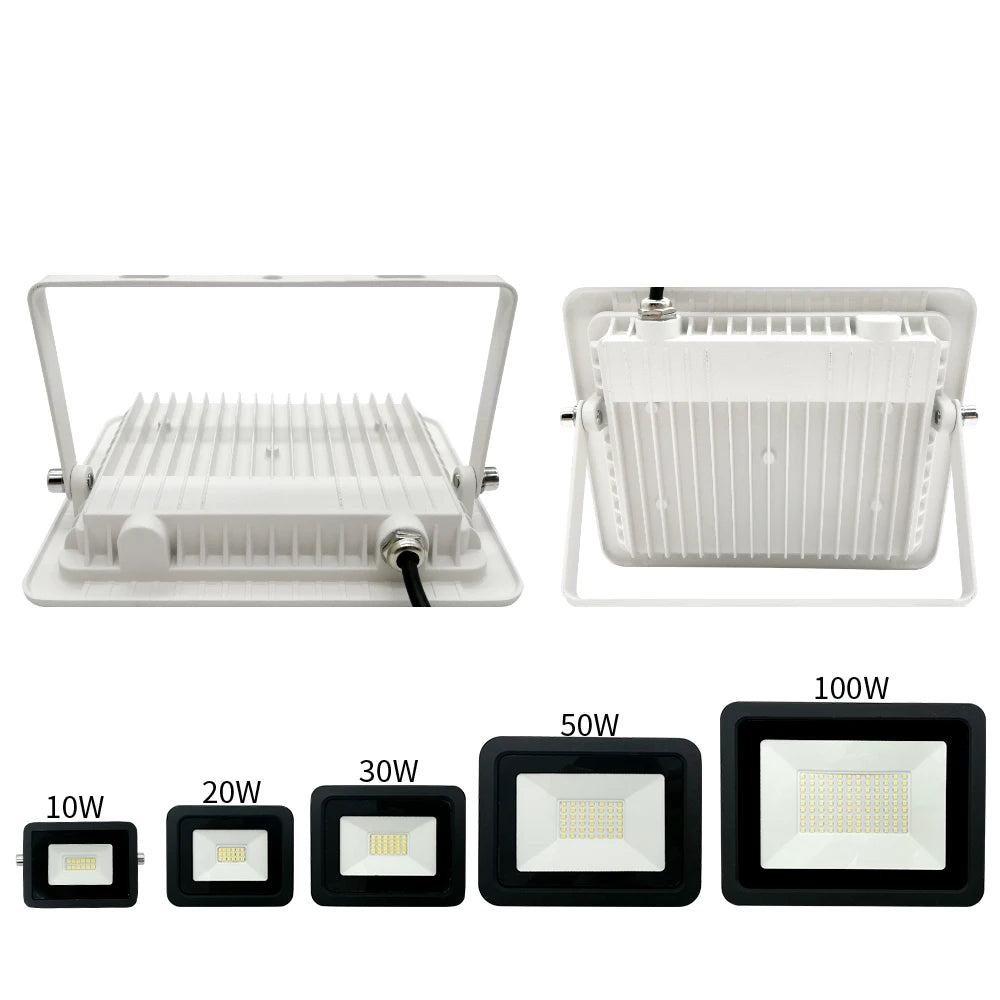 projecteur led extérieur étanche ip68 lampe murale jardin moderne blanc noir haute puissance