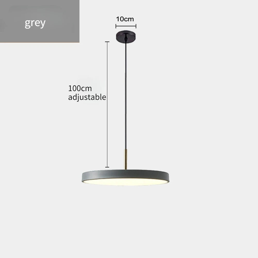 suspension lumineuse ronde moderne minimaliste aluminium blanc noir bleu salon cuisine chambre