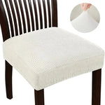 couvre siège chaise tissu carreaux beige moderne antidérapant élasthanne polyester