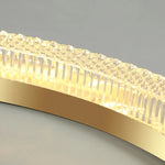 plafonnier led moderne doré blanc strass certifications flux lumineux autonome