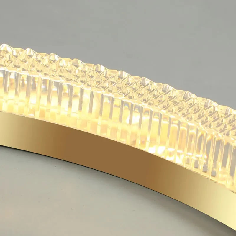 plafonnier led moderne doré blanc strass certifications flux lumineux autonome