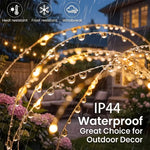 lumière solaire feu d'artifice blanc chaud moderne extérieure autoinstallation festive led jardin patios balcon