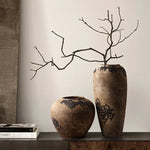 vase japonais ikebana branches séchées minimaliste rustique couleur beige marron