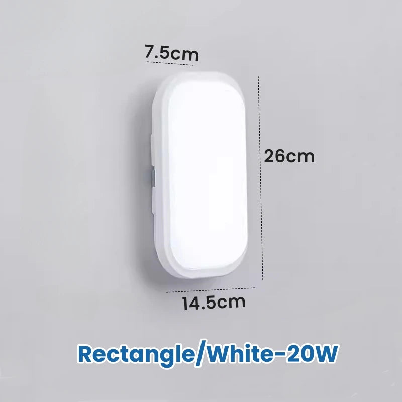 lampe murale moderne surface mounted extérieure led 15w 20w blanc ronde ovale étanche