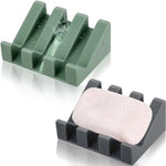 support savon silicone gris rose moderne facile nettoyer blanc beige