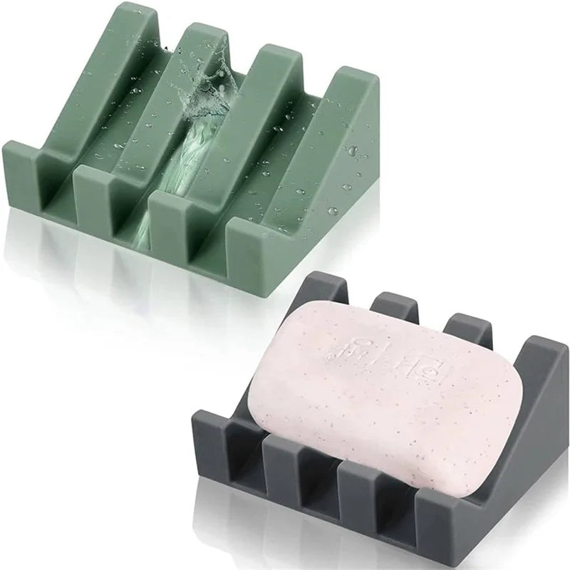 support savon silicone gris rose moderne facile nettoyer blanc beige