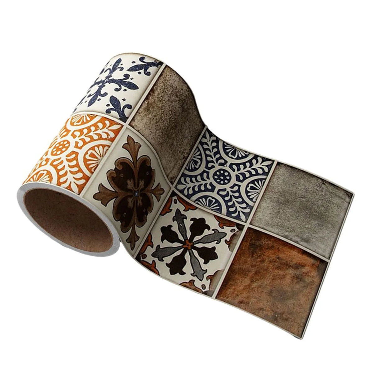 rubans autocollants décoratifs motifs géométriques moderne blanc bleu gris marron beige adhésifs muraux sol
