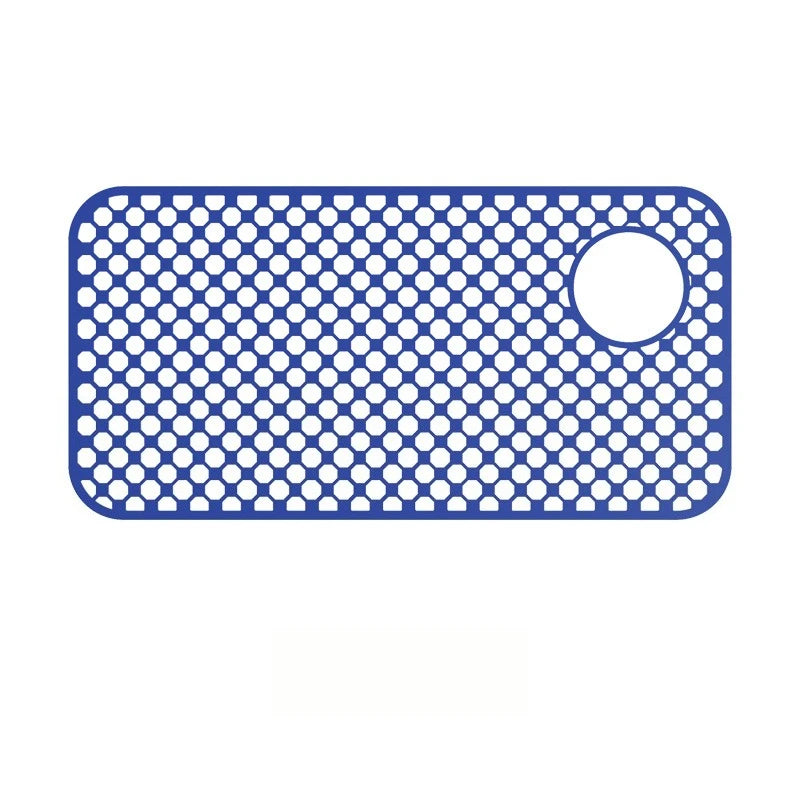 tapis lavabo silicone perforé gris moderne antidérapant drainage vaisselle 34.5x28.6cm