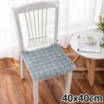 coussin chaise gris clair quadrillé coton épais moderne confortable 40x40cm 45x45cm