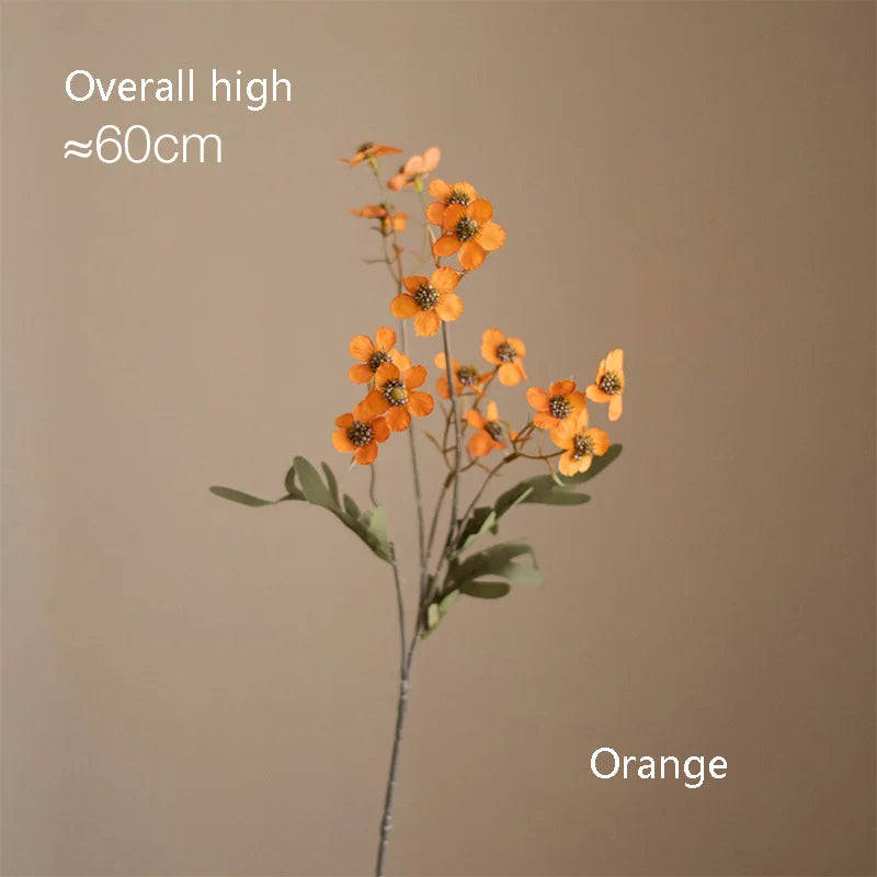 bouquet fleurs artificielles orange blanc vert moderne décoration intérieure maison salon événement festive