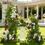 décoration florale mariage vert blanc bordeaux pompons hortensias orchidées extérieure élégante romantique champêtre