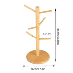 présentoir arbre bois rustique support cuisine réutilisable pretzels croissants muffins 33cm beige clair