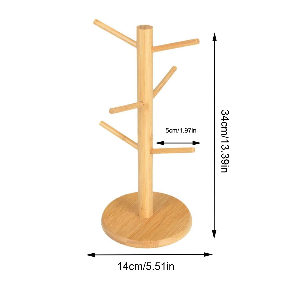 présentoir arbre bois rustique support cuisine réutilisable pretzels croissants muffins 33cm beige clair