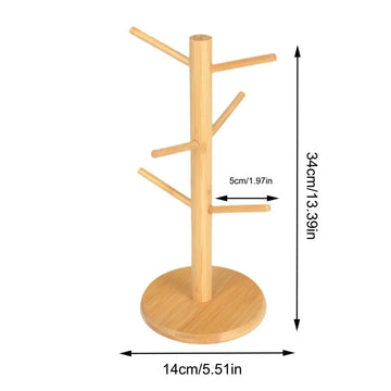 présentoir arbre bois rustique support cuisine réutilisable pretzels croissants muffins 33cm beige clair