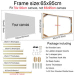 cadre mural bois moderne minimaliste 35cm 45cm 40cm 50cm clips adhésifs finition lisse