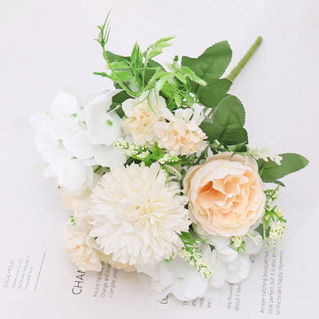 décoration intérieure bouquet fleurs artificielles pivoines dahlias modernes mariage baby shower anniversaire